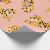 Niedliche Tigermuster Geschenkpapier (Ecke)