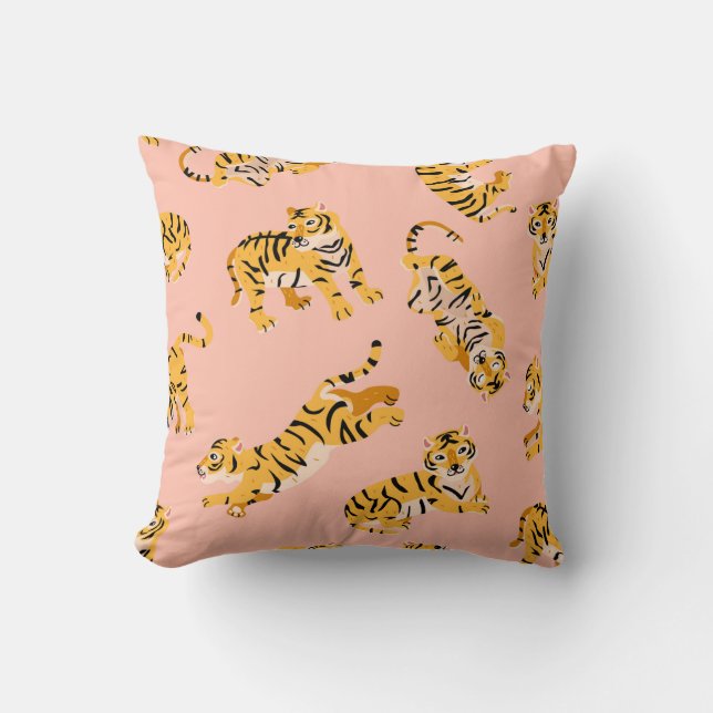 Niedliche Tigermuster Kissen (Vorderseite)