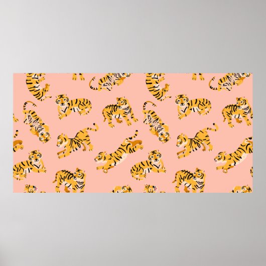 Niedliche Tigermuster Poster (Vorne)