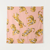 Niedliche Tigermuster Wandteppich (Vorderseite (Horizontal))