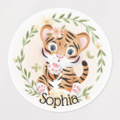 Niedliche Tigers Labels Etiketten (Design 2)