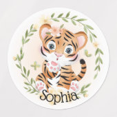 Niedliche Tigers Labels Etiketten (Design 1)