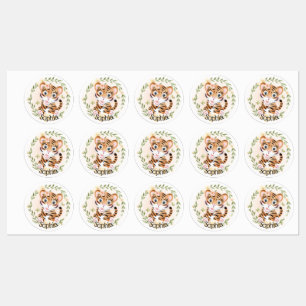 Niedliche Tigers Labels Etiketten