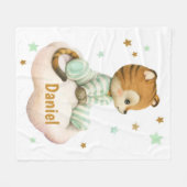 Niedliche Tigerwolke Fleecedecke (Vorderseite (Horizontal))