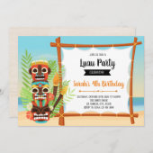 Niedliche tiki Party Einladung (Vorne/Hinten)