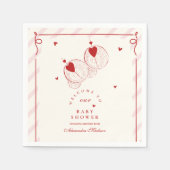 Niedliche Tini One ist auf dem Weg Babydusche Serviette (Vorderseite)