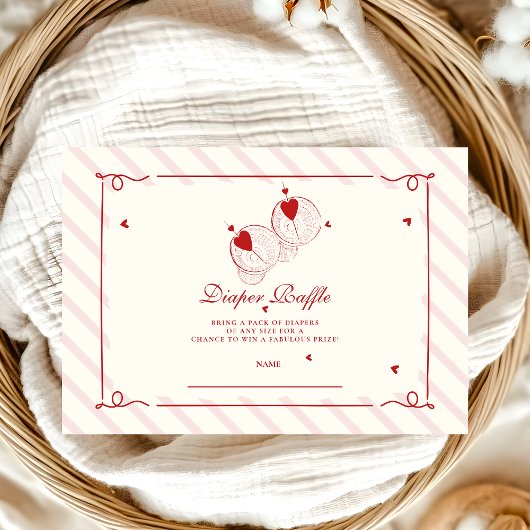 Niedliche Tini One ist auf dem Weg Diapper Raffle Begleitkarte