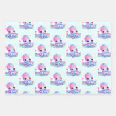 Niedliche Tintenfischkreatur Geschenkpapier Set (Vorderseite 2)