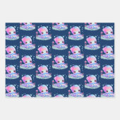 Niedliche Tintenfischkreatur Geschenkpapier Set (Vorderseite 3)