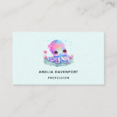 Niedliche Tintenfischkreatur Visitenkarte (Vorderseite)