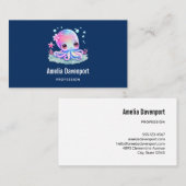 Niedliche Tintenfischkreatur Visitenkarte (Vorne/Hinten)