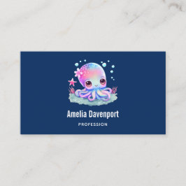 Niedliche Tintenfischkreatur Visitenkarte