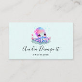 Niedliche Tintenfischkreatur Visitenkarte (Vorderseite)