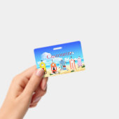 Niedliche Tiny Beach Shacks Thunder_Cove Ausweis (Handheld)