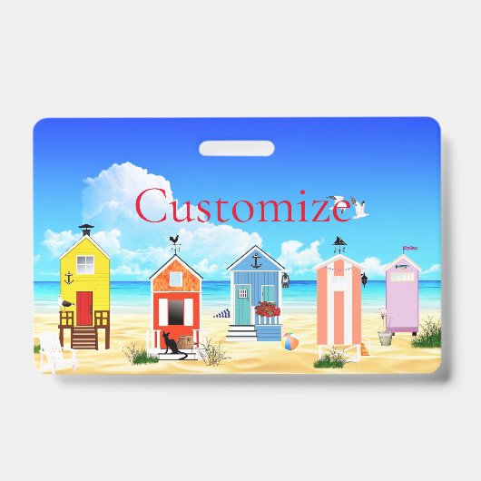 Niedliche Tiny Beach Shacks Thunder_Cove Ausweis (Vorderseite)