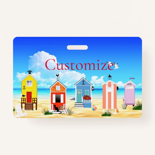 Niedliche Tiny Beach Shacks Thunder_Cove Ausweis (Vorderseite)