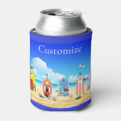 Niedliche Tiny Beach Shacks Thunder_Cove Dosenkühler (Kanne Vorderseite)