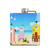 Niedliche Tiny Beach Shacks Thunder_Cove Flachmann (Rückseite)