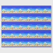 Niedliche Tiny Beach Shacks Thunder_Cove Geschenkpapier (Flach)