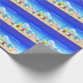 Niedliche Tiny Beach Shacks Thunder_Cove Geschenkpapier (Ecke)