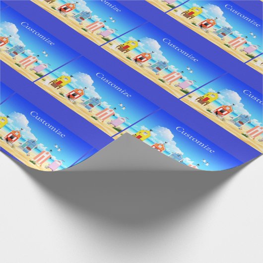 Niedliche Tiny Beach Shacks Thunder_Cove Geschenkpapier (Ecke)