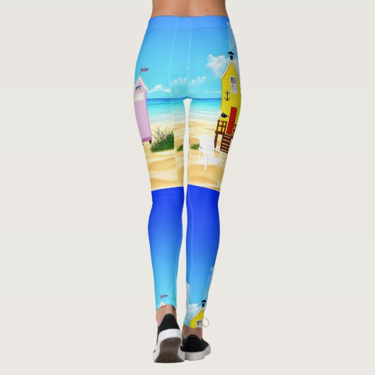 Niedliche Tiny Beach Shacks Thunder_Cove Leggings (Rückseite)