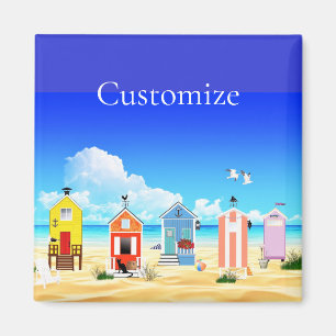 Niedliche Tiny Beach Shacks Thunder_Cove Magnet