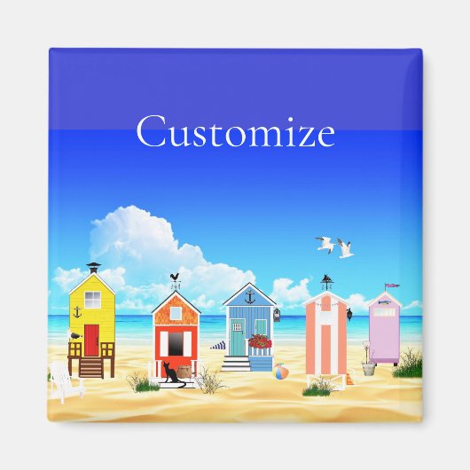 Niedliche Tiny Beach Shacks Thunder_Cove Magnet (Vorne)
