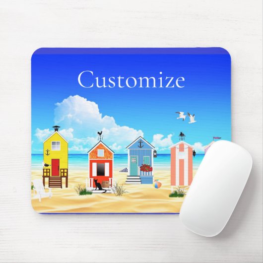 Niedliche Tiny Beach Shacks Thunder_Cove Mousepad (Mit Mouse)
