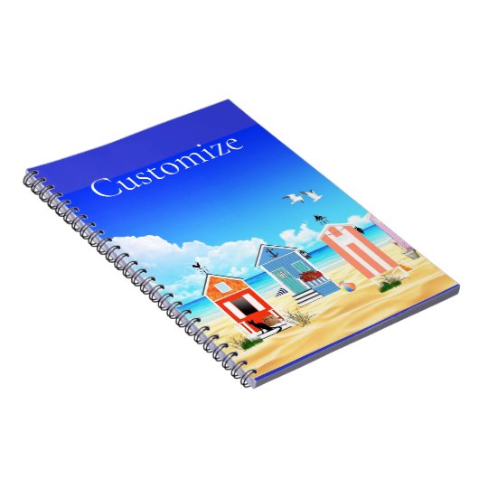 Niedliche Tiny Beach Shacks Thunder_Cove Notizblock (Rechte Seite)