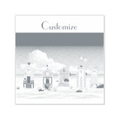 Niedliche Tiny Beach Shacks Thunder_Cove Permastempel (Design)