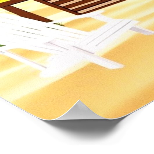 Niedliche Tiny Beach Shacks Thunder_Cove Poster (Ecke)