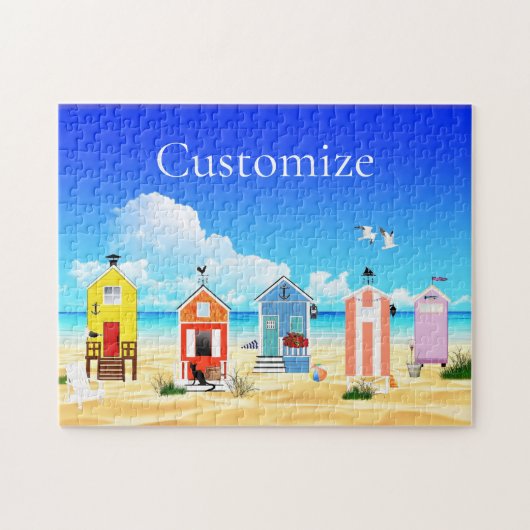 Niedliche Tiny Beach Shacks Thunder_Cove Puzzle (Horizontal)