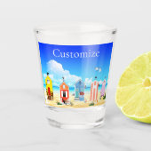 Niedliche Tiny Beach Shacks Thunder_Cove Schnapsglas (Vorderseite)