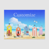 Niedliche Tiny Beach Shacks Thunder_Cove Seidenpapier (Vorderseite)