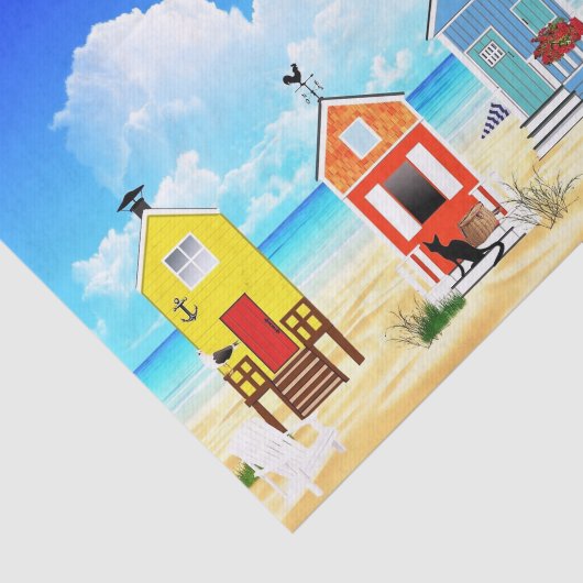 Niedliche Tiny Beach Shacks Thunder_Cove Seidenpapier (Ausschnitt)