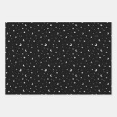 Niedliche Tiny Moons und Stars Geschenkpapier Set (Vorderseite)