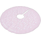 Niedliche Tiny Pink Tree Familienname Rock Polyester Weihnachtsbaumdecke (Schrägansicht)