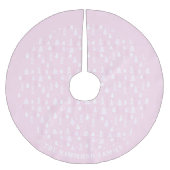 Niedliche Tiny Pink Tree Familienname Rock Polyester Weihnachtsbaumdecke (Vorderseite)