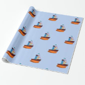 Niedliche Tiny Tugboat Thunder Cove  Geschenkpapier (Ungerollt)