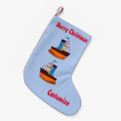 Niedliche Tiny Tugboat Thunder Cove Kleiner Weihnachtsstrumpf (Vorderansicht (hängend))