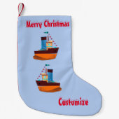 Niedliche Tiny Tugboat Thunder Cove Kleiner Weihnachtsstrumpf (Vorderseite)