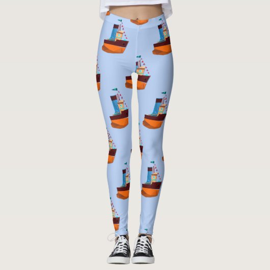 Niedliche Tiny Tugboat Thunder Cove Leggings (Vorderseite)