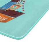 Niedliche Tiny Tugboat Thunder Cove Schneidebrett (Ecke)