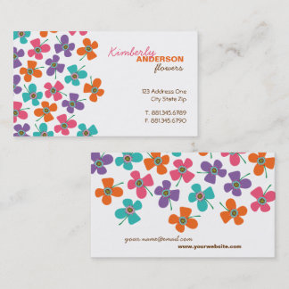 Niedliche Tische Pop Sommer Blume Whimsical Visitenkarte