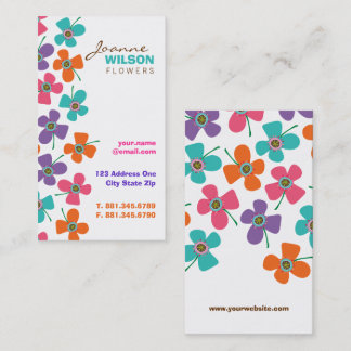 Niedliche Tische Pop Sommer Blume Whimsical Visitenkarte