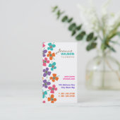 Niedliche Tische Pop Sommer Blume Whimsical Visitenkarte (Stehend Vorderseite)