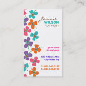 Niedliche Tische Pop Sommer Blume Whimsical Visitenkarte (Vorderseite)