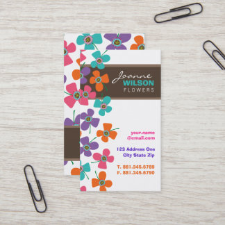 Niedliche Tische Pop Sommer Blume Whimsical Visitenkarte