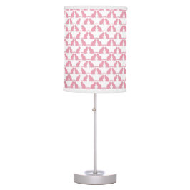 Niedliche Tischlampe in Rosa und Weißrosa Kätzchen
